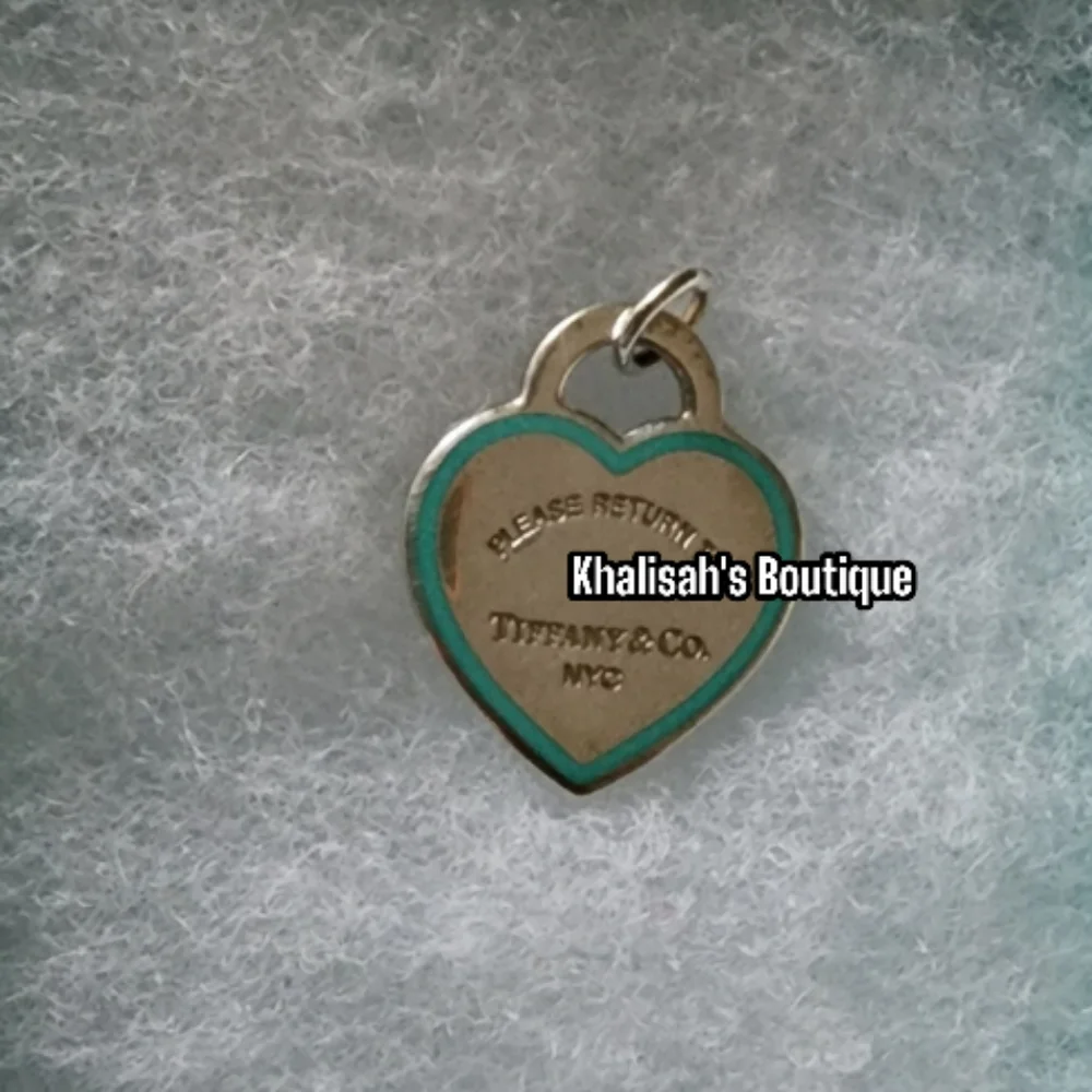 BNIB RARE! Return to Tiffany & Co Sterling Silver Blue Enamel Love Heart Pendent - Picture 12 of 16